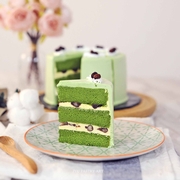Green Tea Red Bean Cake